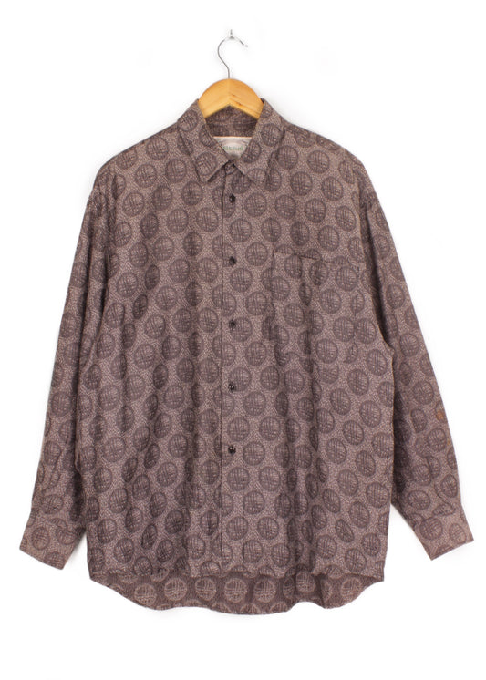 Vintage printed shirt in grey