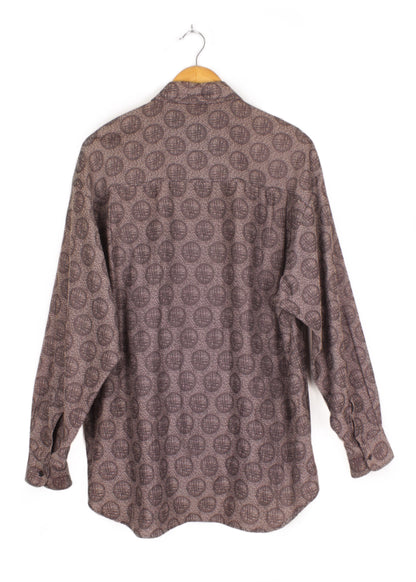 Vintage printed shirt in grey