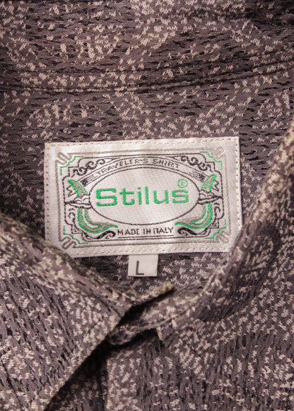 Vintage printed shirt in grey