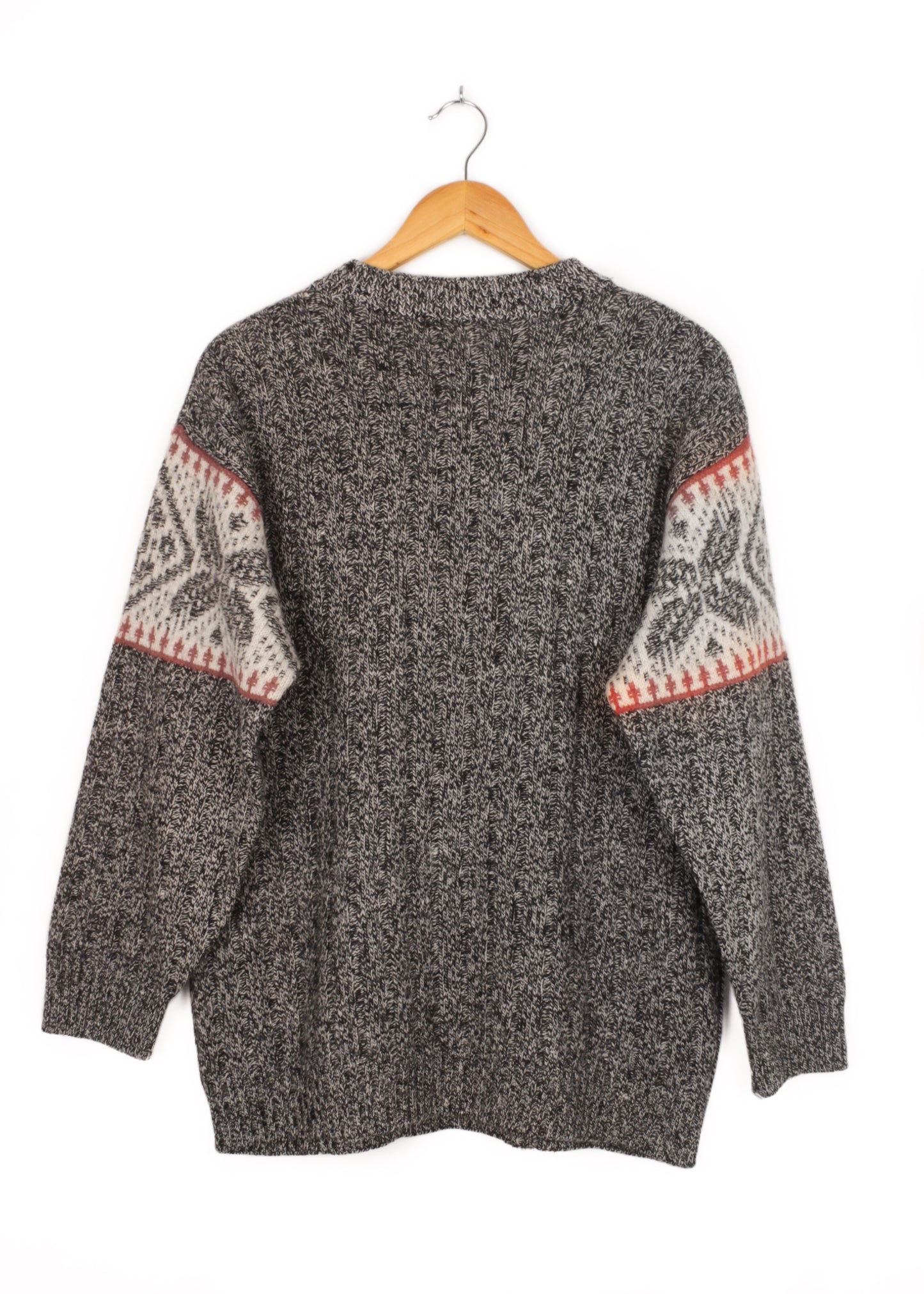 Woolen sweater white noise print