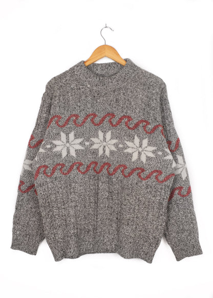 Vintage woolen sweater in grey