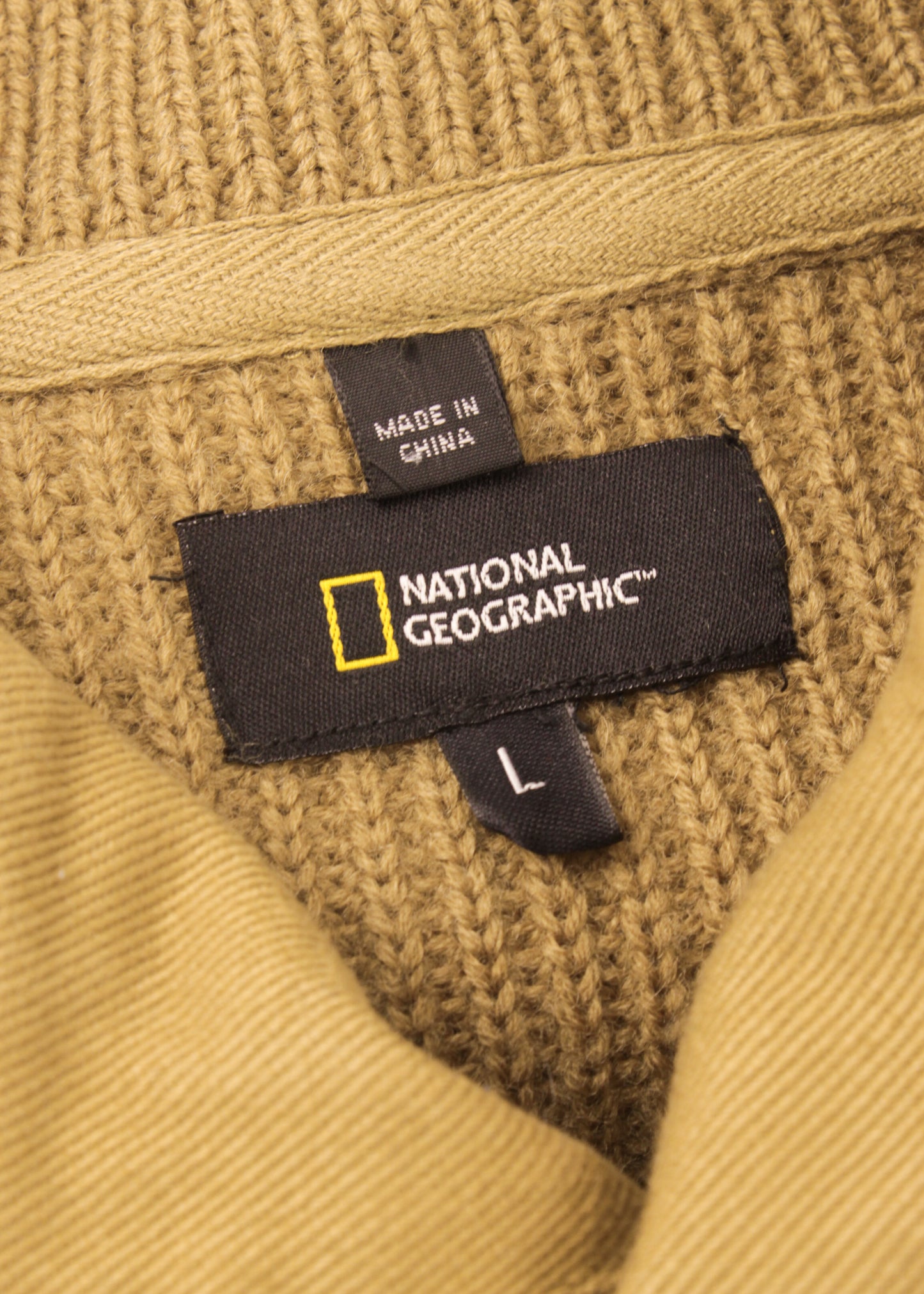 National Geographic woolen sweater in khaki