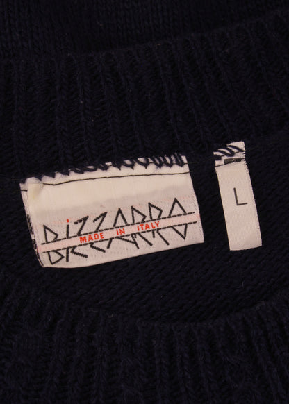 Vintage woolen sweater in navy