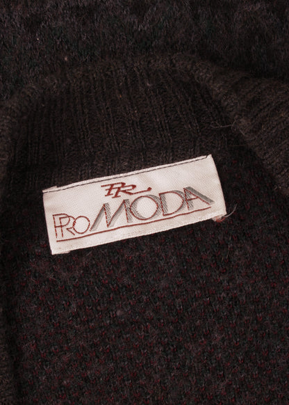 Vintage woolen cardigan in charcoal