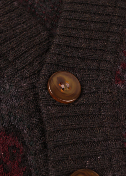 Vintage woolen cardigan in charcoal