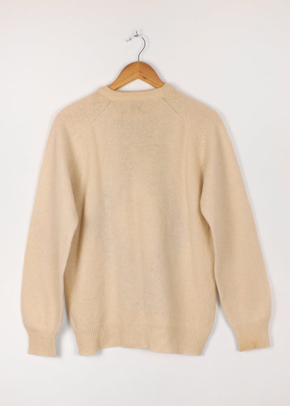 Shepard wool sweater in cream and blue