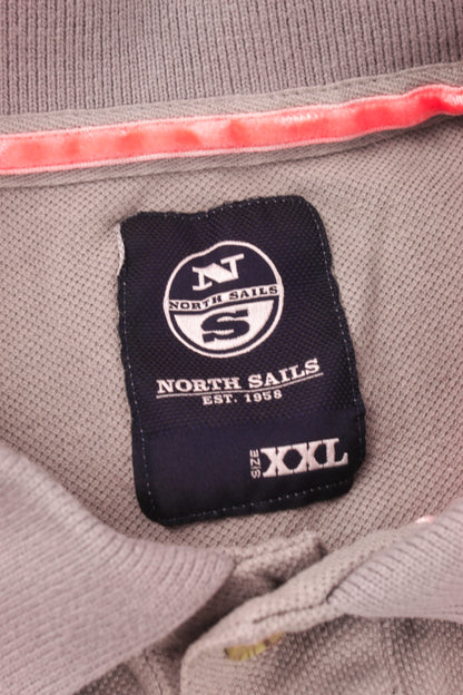 Vintage North sails rugby shirt in grey