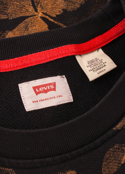 Levi's sweatshirt in black and red with embroidery