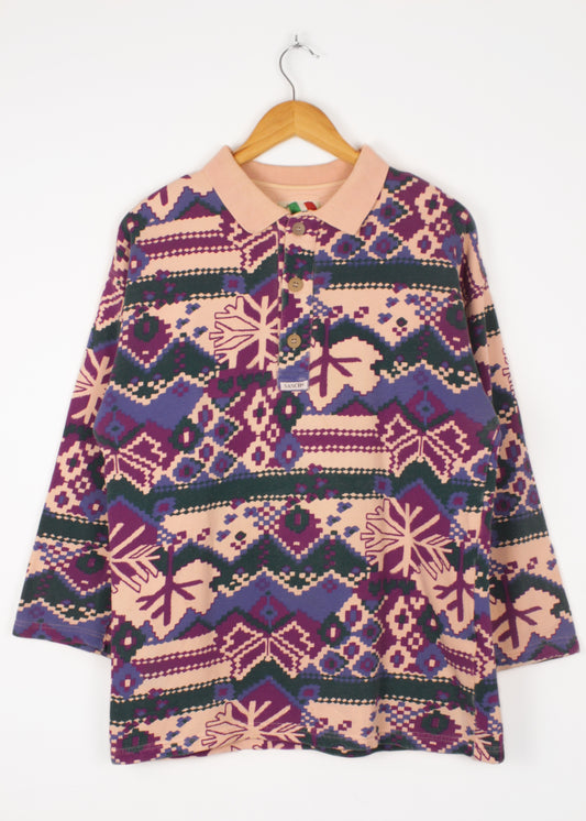 Vintage printed multicolor sweatshirt