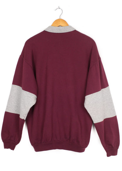 Vintage sweatshirt in eggplant and grey