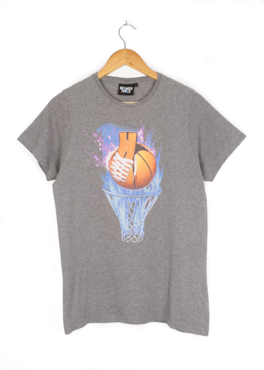 Printed tee in grey
