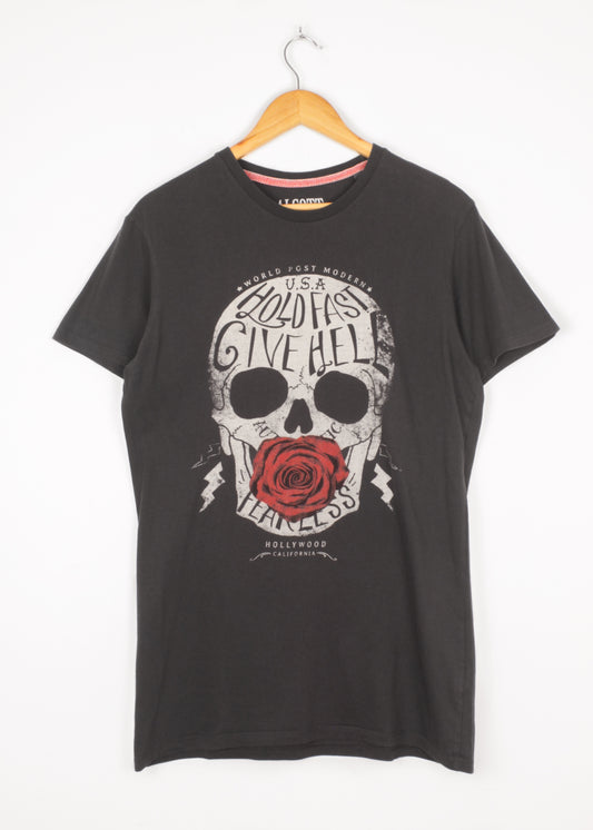 Grey printed tee
