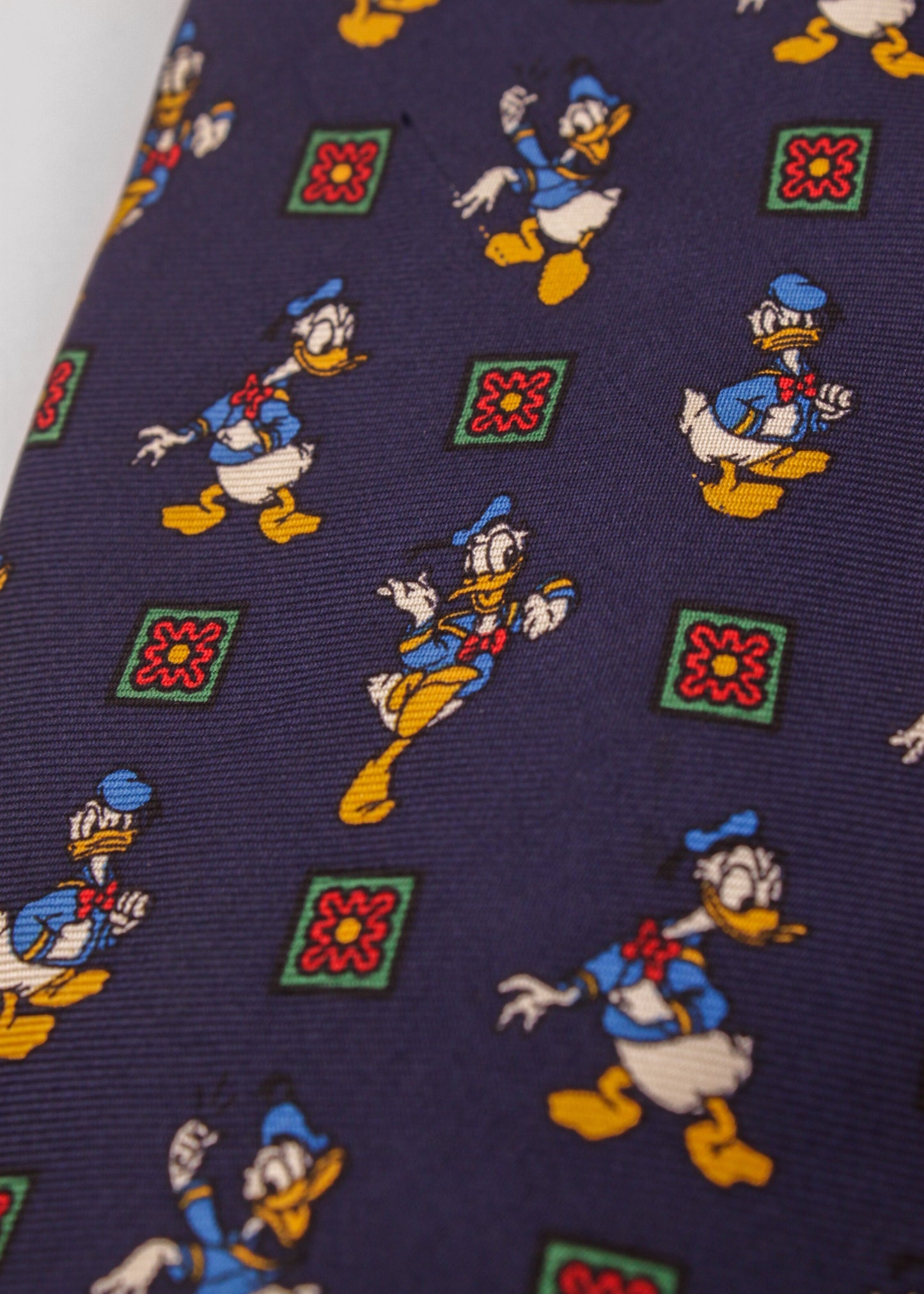 Vintage dark blue tie with Donald Duck