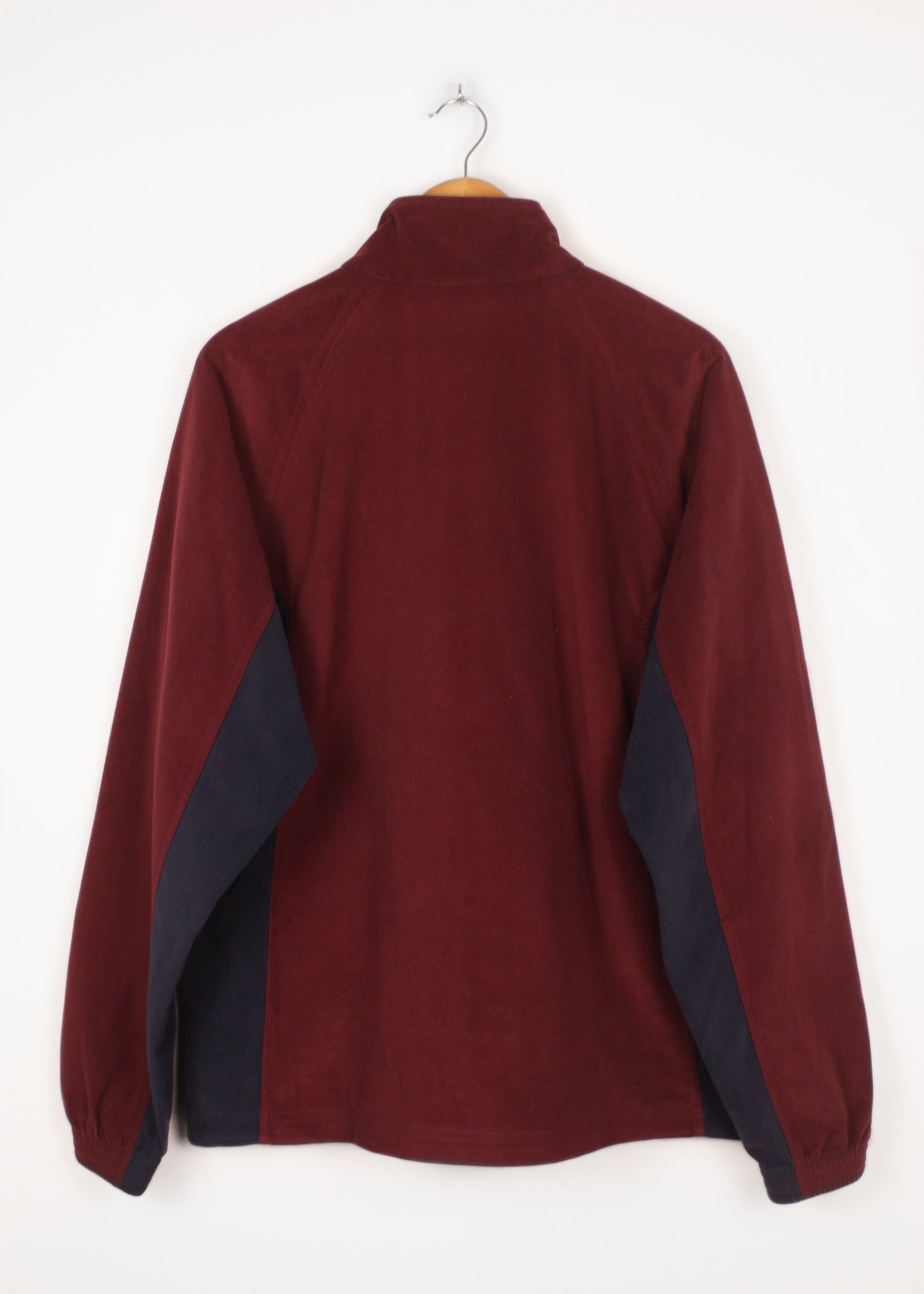 Diadora track jacket in burgundy and deep blue