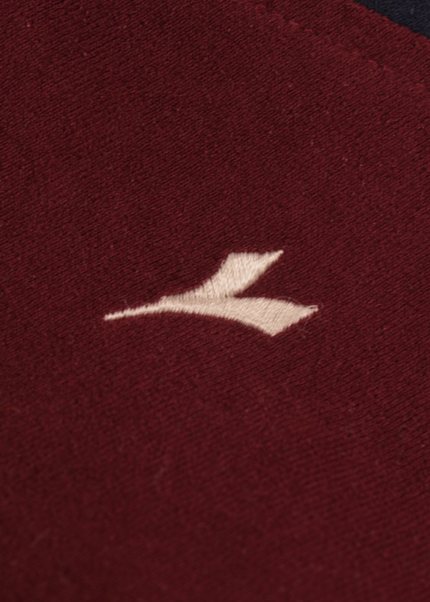 Diadora track jacket in burgundy and deep blue