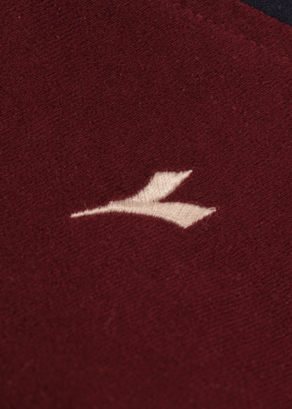 Diadora track jacket in burgundy and deep blue