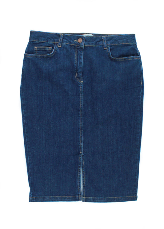 Vintage denim pencil a-line skirt