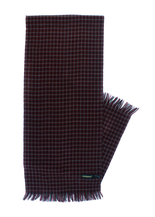 Rossini checked scarf in burgundy