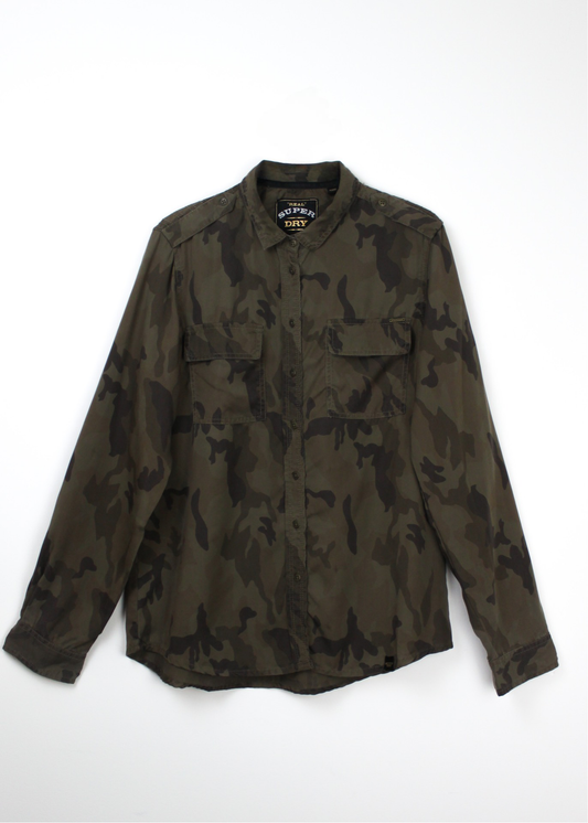 SUPER DRY Shirt in camouflage print