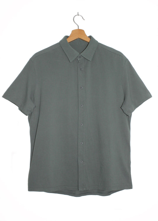 Plain shirt in greenish grey