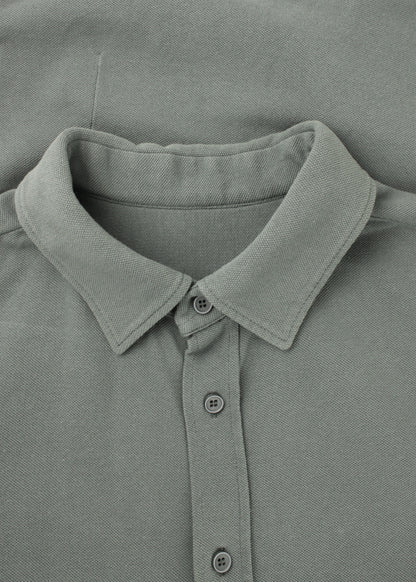 Plain shirt in greenish grey