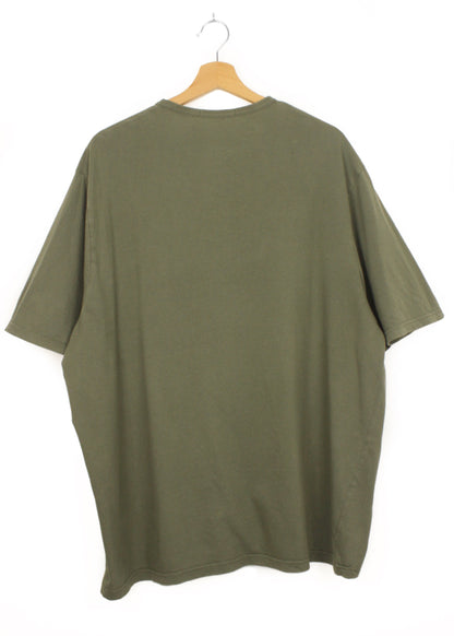 Vintage printed tee in khaki