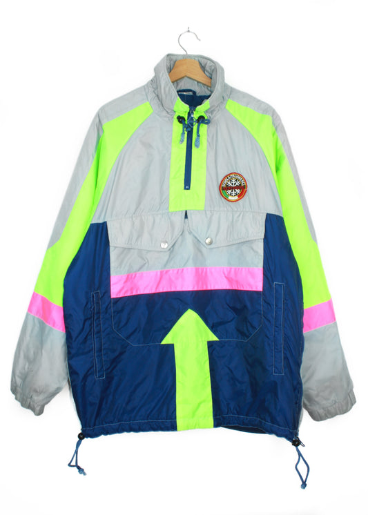 Vintage colorful ski anorak