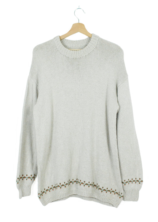 Vintage Knit Sweater in Beige