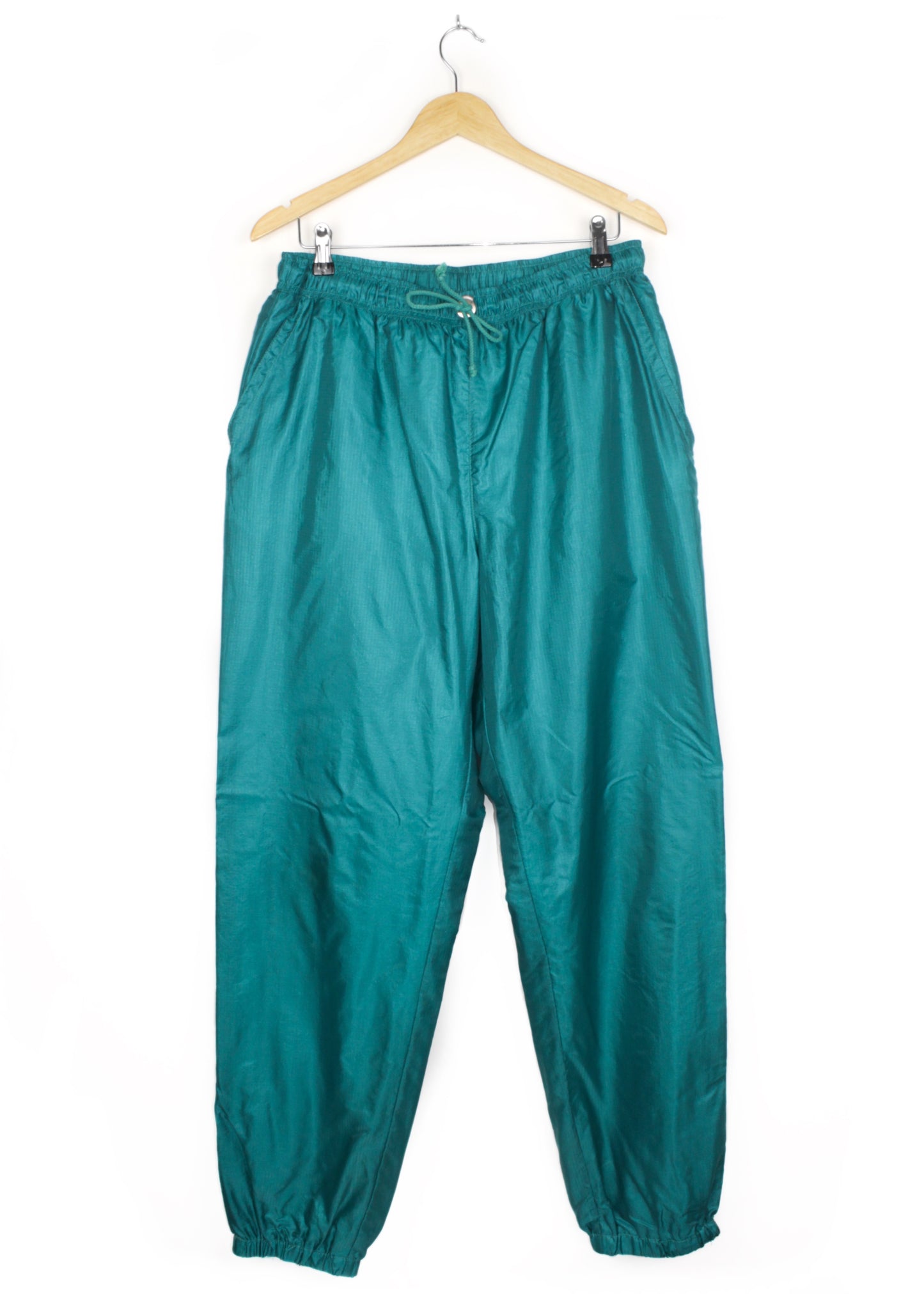 Vintage wind pants in neon green (with pockets)