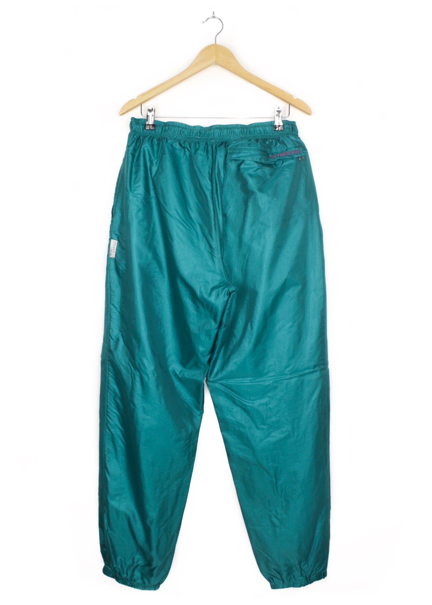 Vintage wind pants in neon green (with pockets)