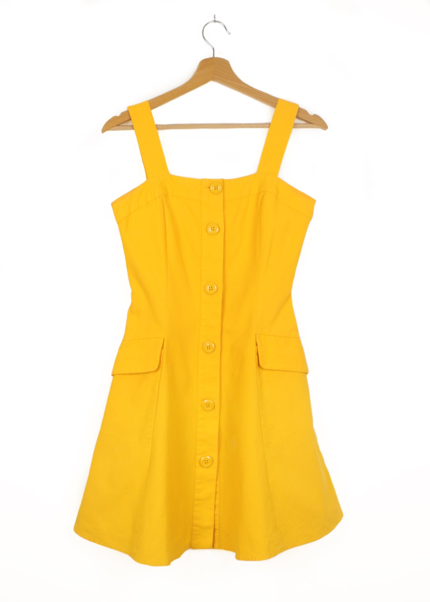 Vintage summer sarafan in mustard