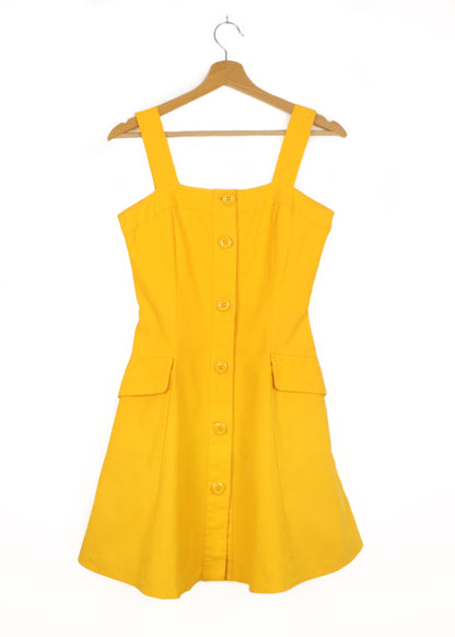 Vintage summer sarafan in mustard