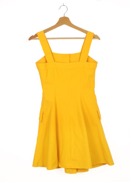 Vintage summer sarafan in mustard