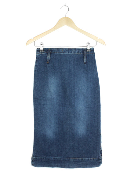 Vintage midi jean skirt