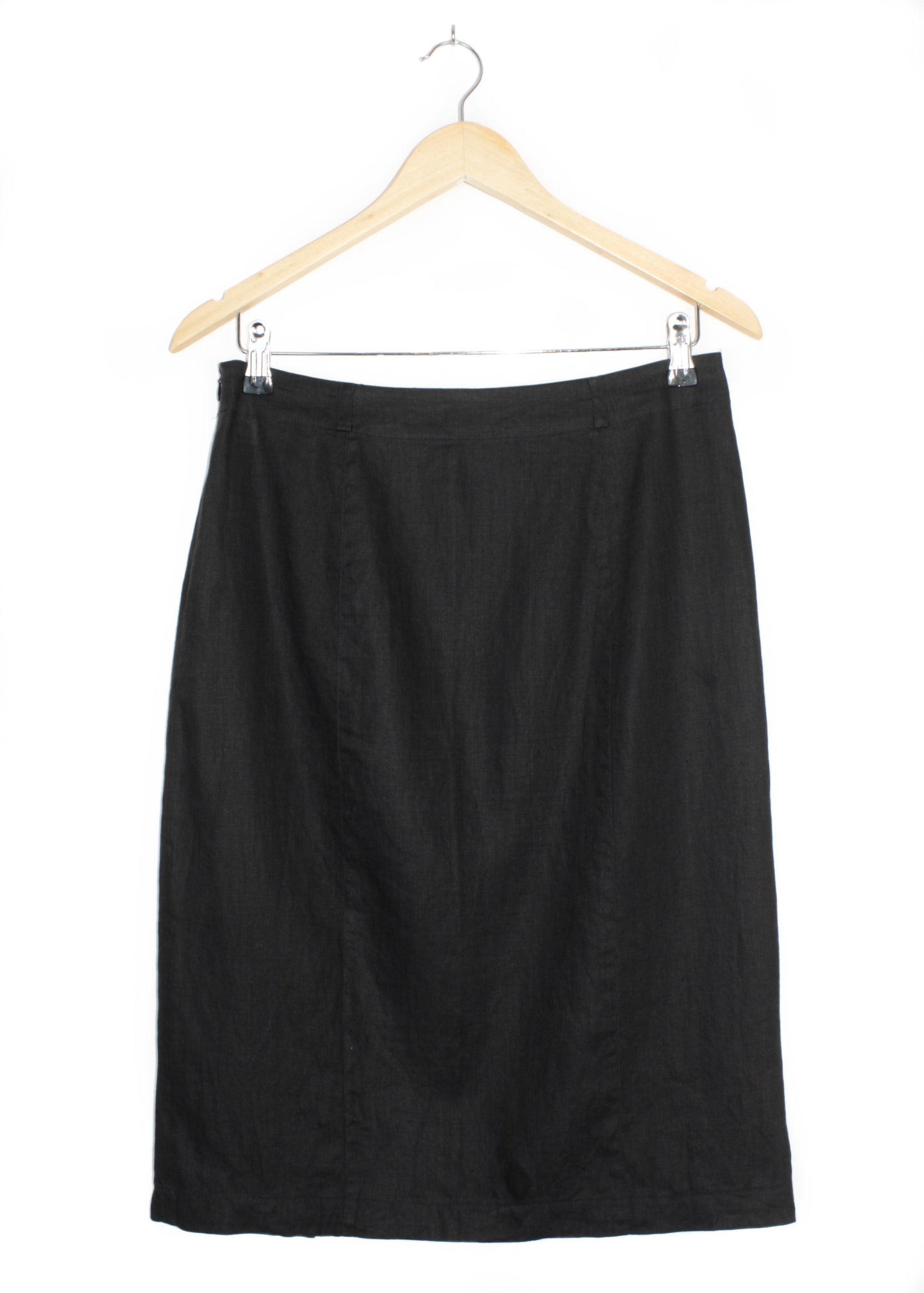 Vintage Ivy Oxford linen skirt in black