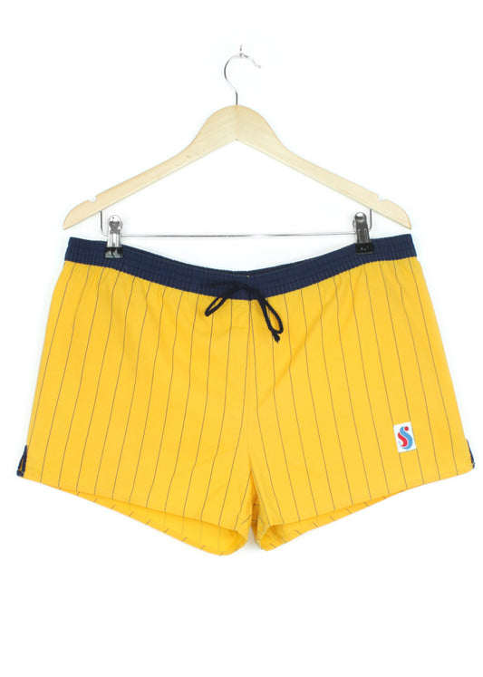 Vintage Santo Stefano striped running shorts in yellow