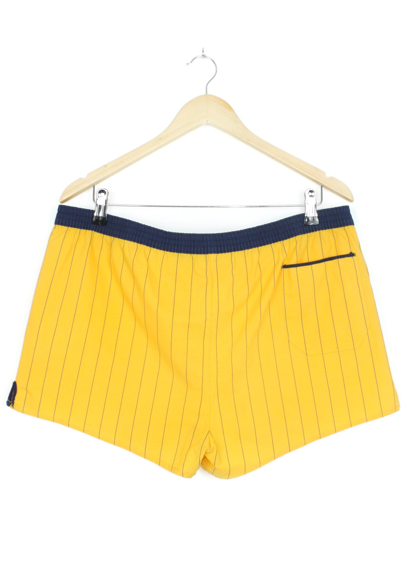 Vintage Santo Stefano striped running shorts in yellow