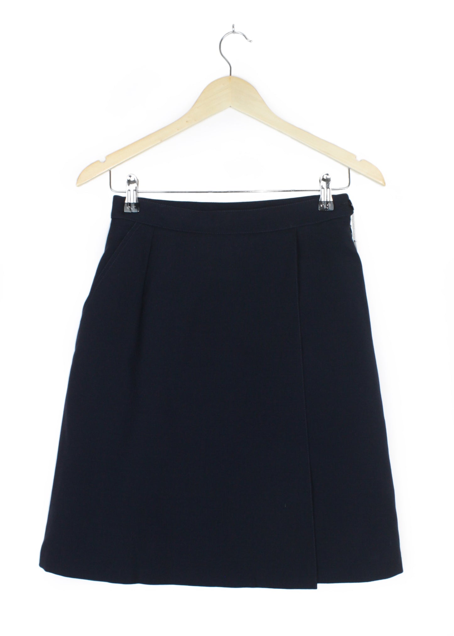 Woolen skirt in dark blue