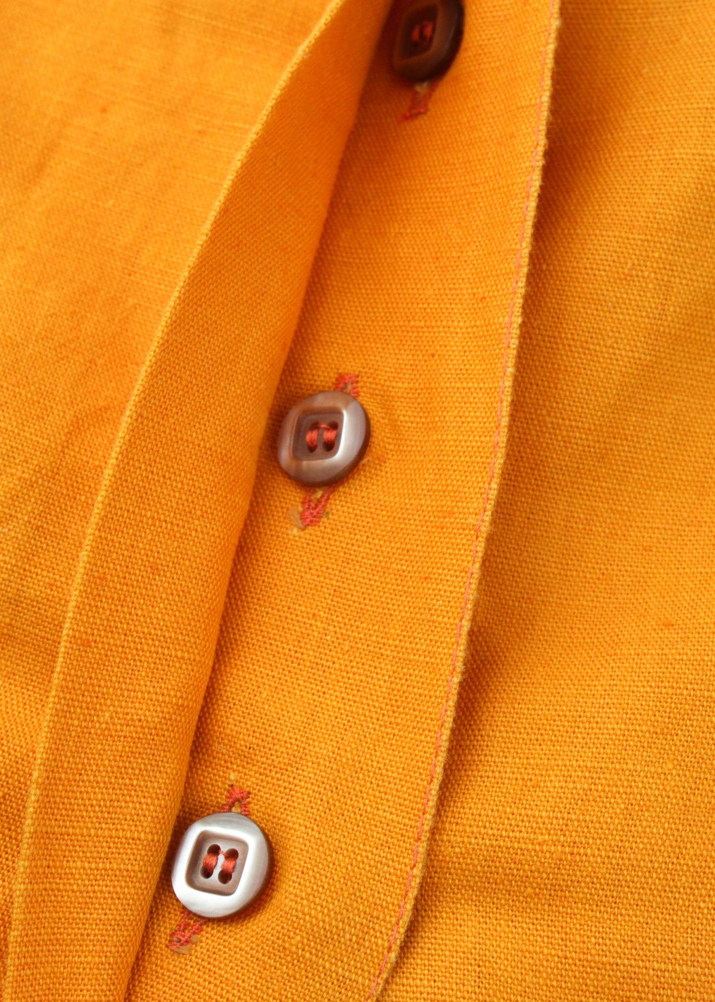 Vintage linen midi skirt in orange