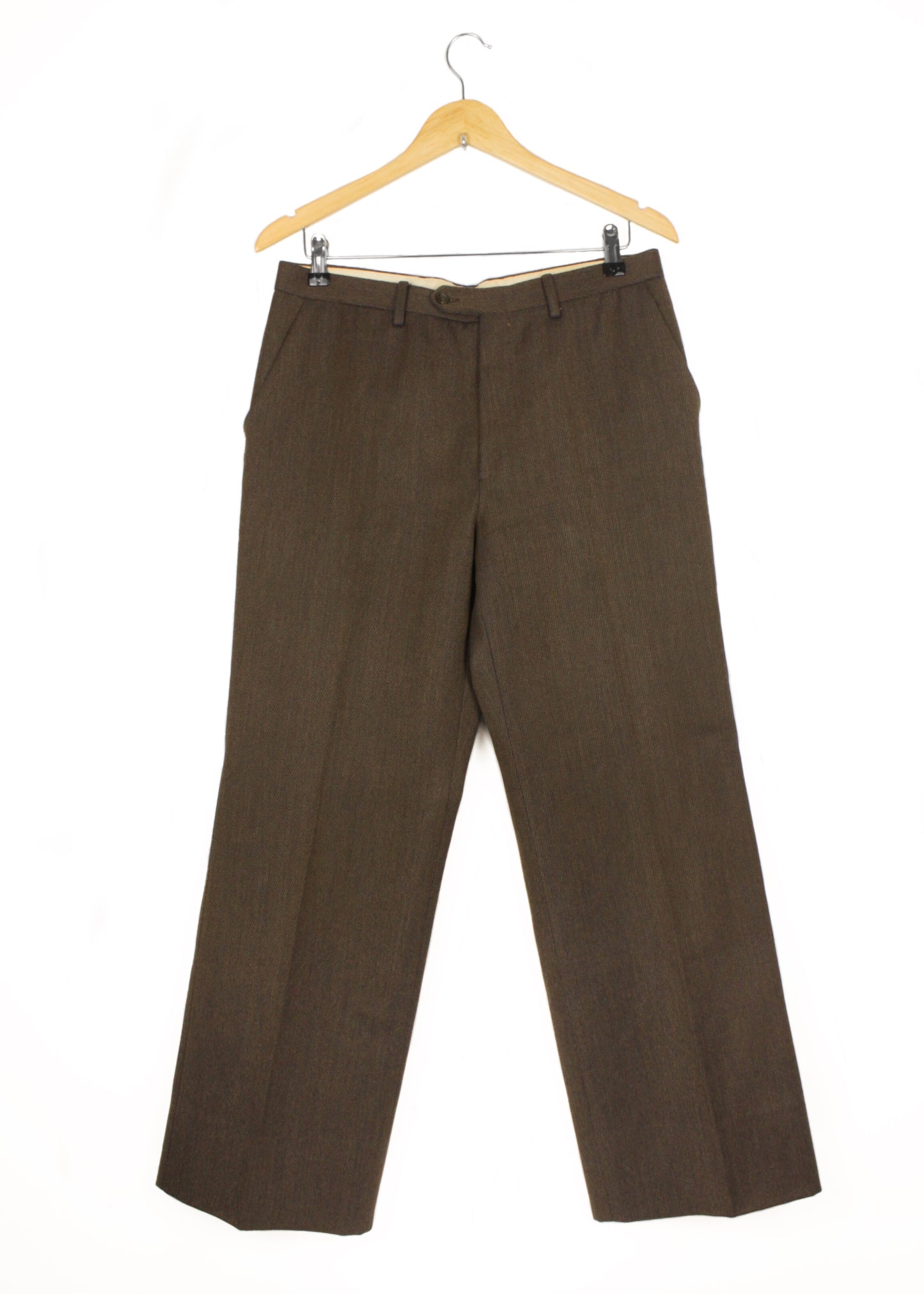 Vintage woolen trousers in brown