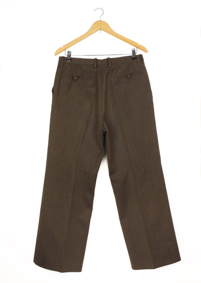 Vintage woolen trousers in brown