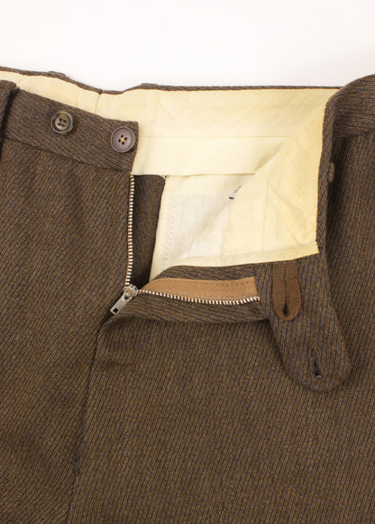 Vintage woolen trousers in brown