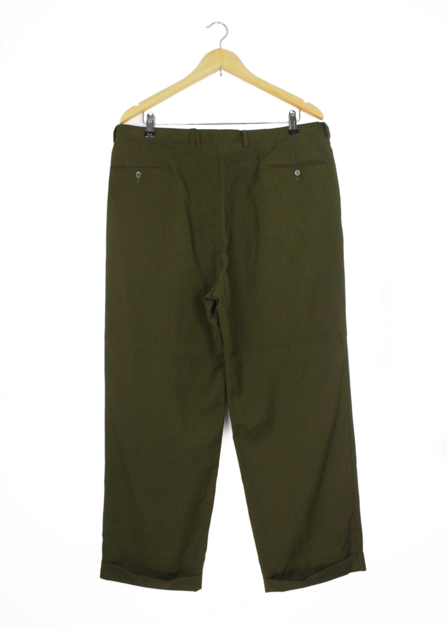 Vintage linen trousers in khaki