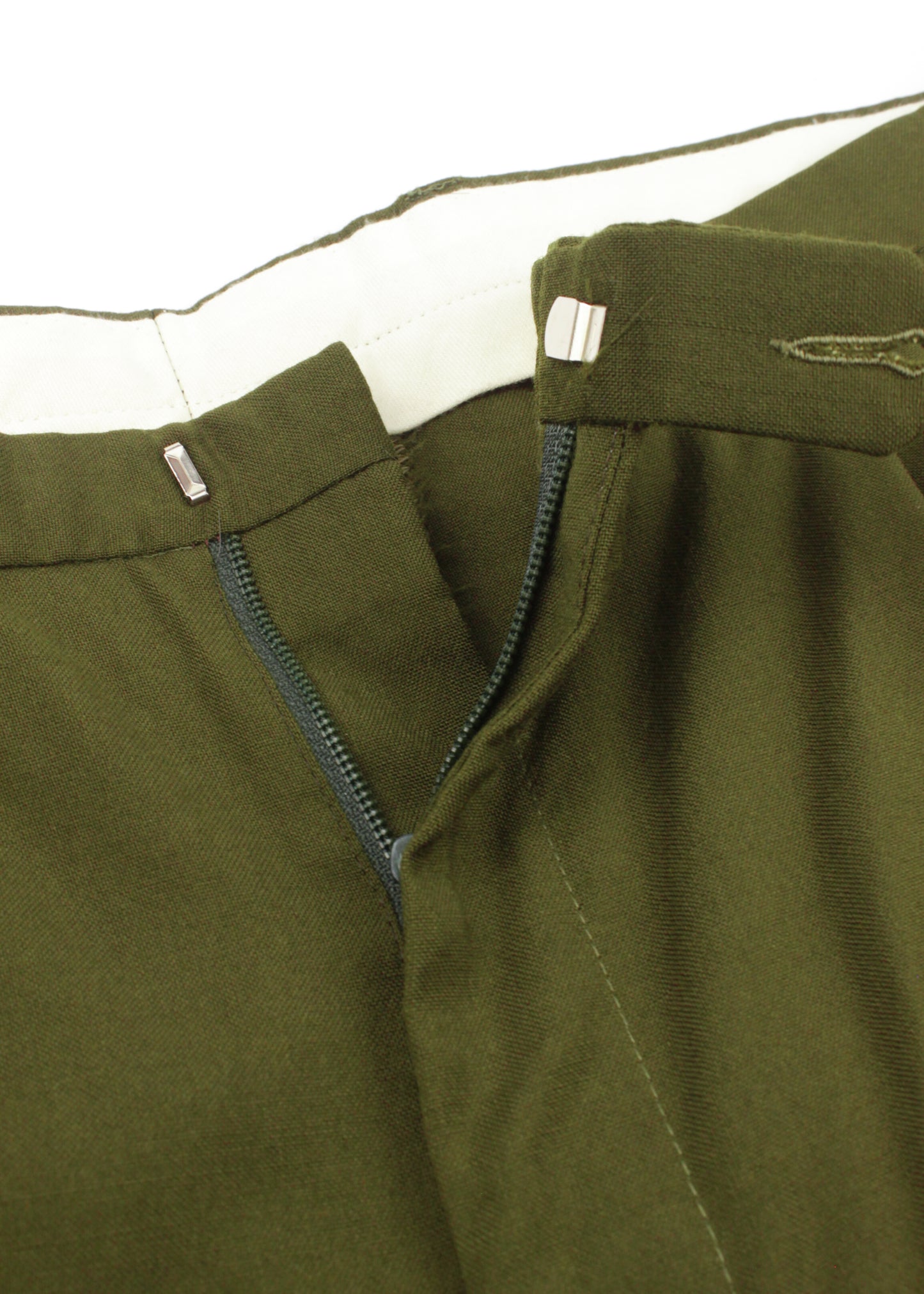 Vintage linen trousers in khaki