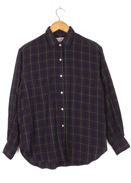 Checked shirt in blue and green