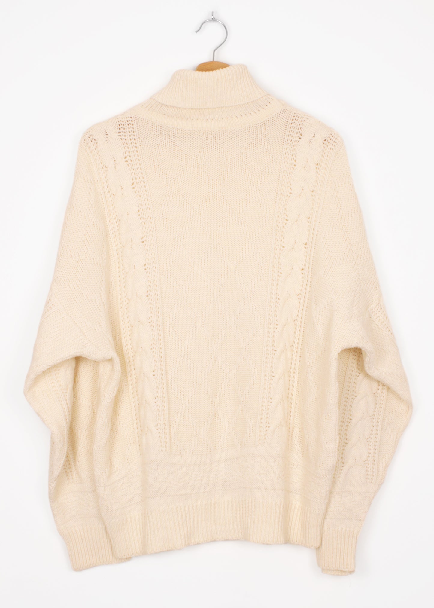 Women's turtle neck sweater in cream