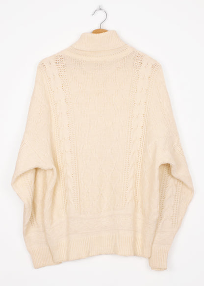 Women's turtle neck sweater in cream