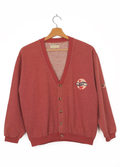 Vintage cardigan in light burgundy