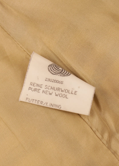 Women's Woolen checked jacket in yellow and brown