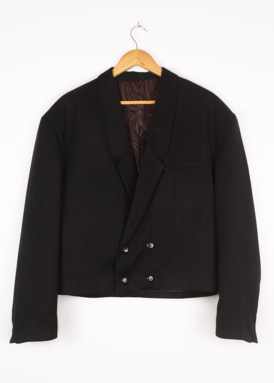 Women's crop jacket in black